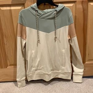 Cowl Neck Hoodie. Size XS